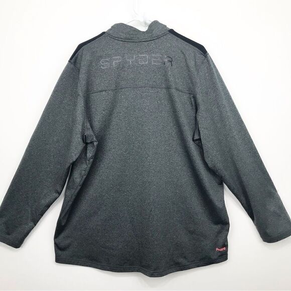 Spyder Active Gray Quarter Zip ProWB Performance Long Sleeve Pullover - Picture 5 of 15